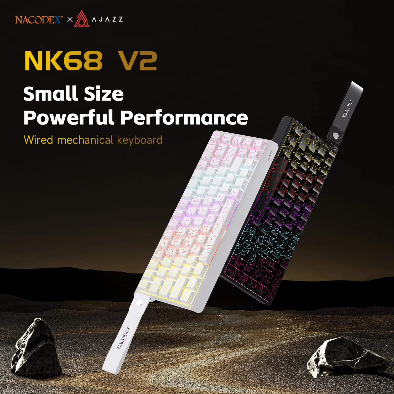 Gaming Keyboard Hall Effect - AJAZZ NK68V2 Single-Mode Wired Mechanical Keyboard