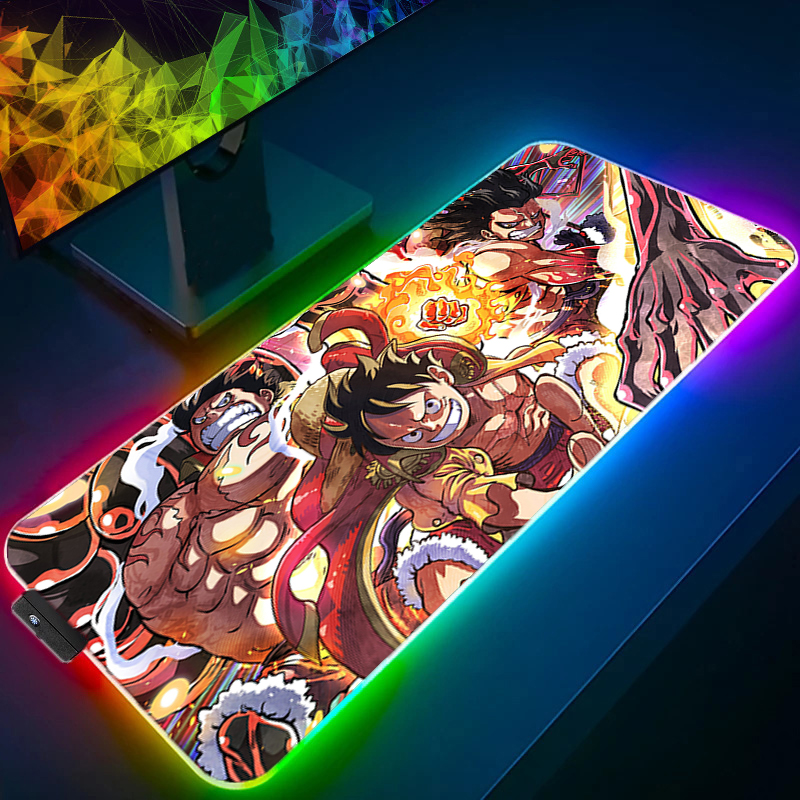 LED Mouse Pad One Piece Luffy  - Gaming Keyboard No Rgb ulasan dan harga