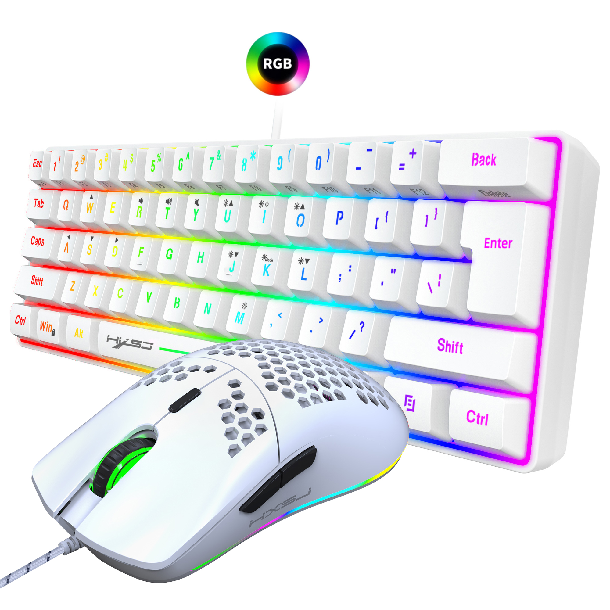 Hot selling HXSJ 61 keys V700  - Gaming Keyboard No Rgb ulasan dan harga