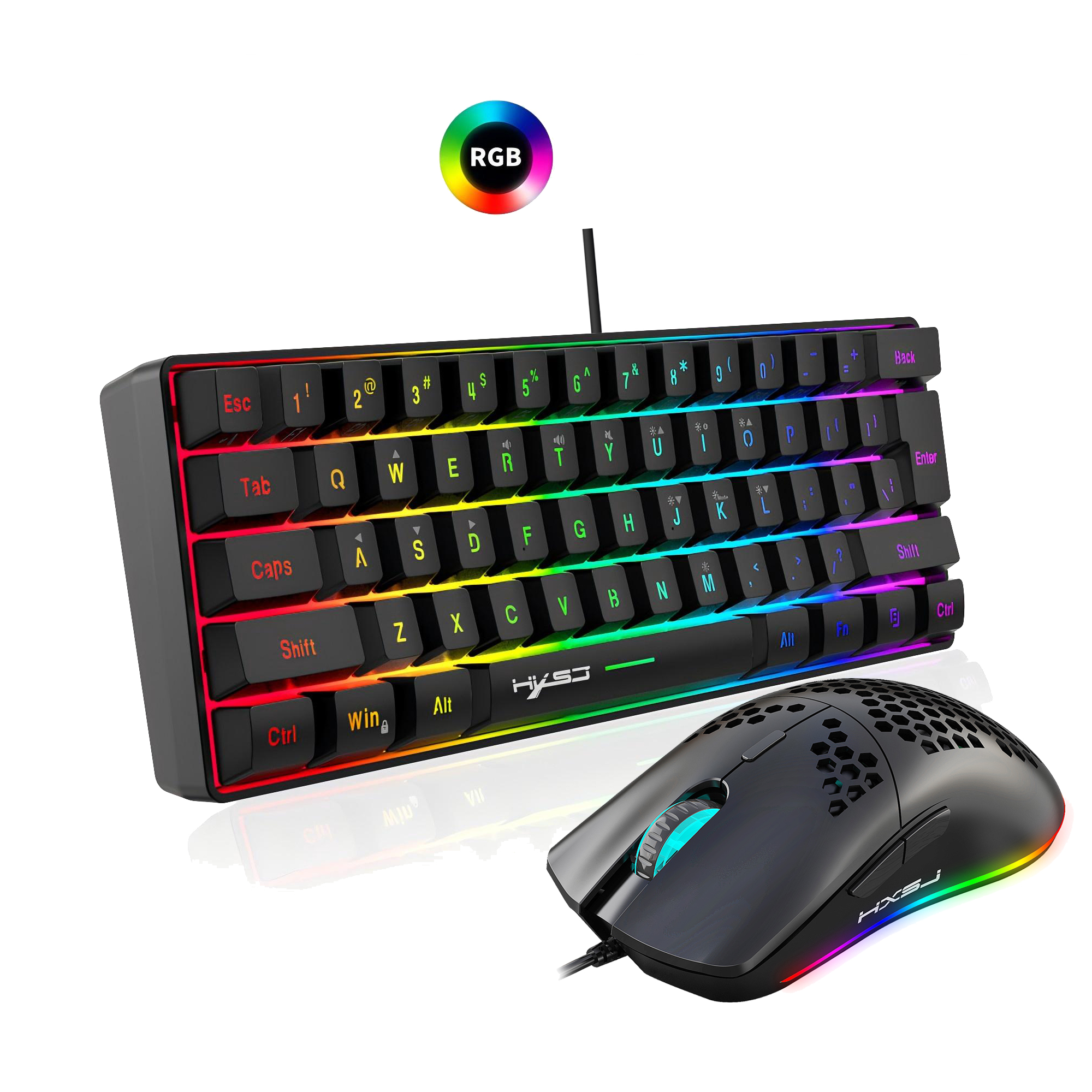 Hot selling HXSJ 61 keys V700  - Gaming Keyboard No Rgb ulasan dan harga