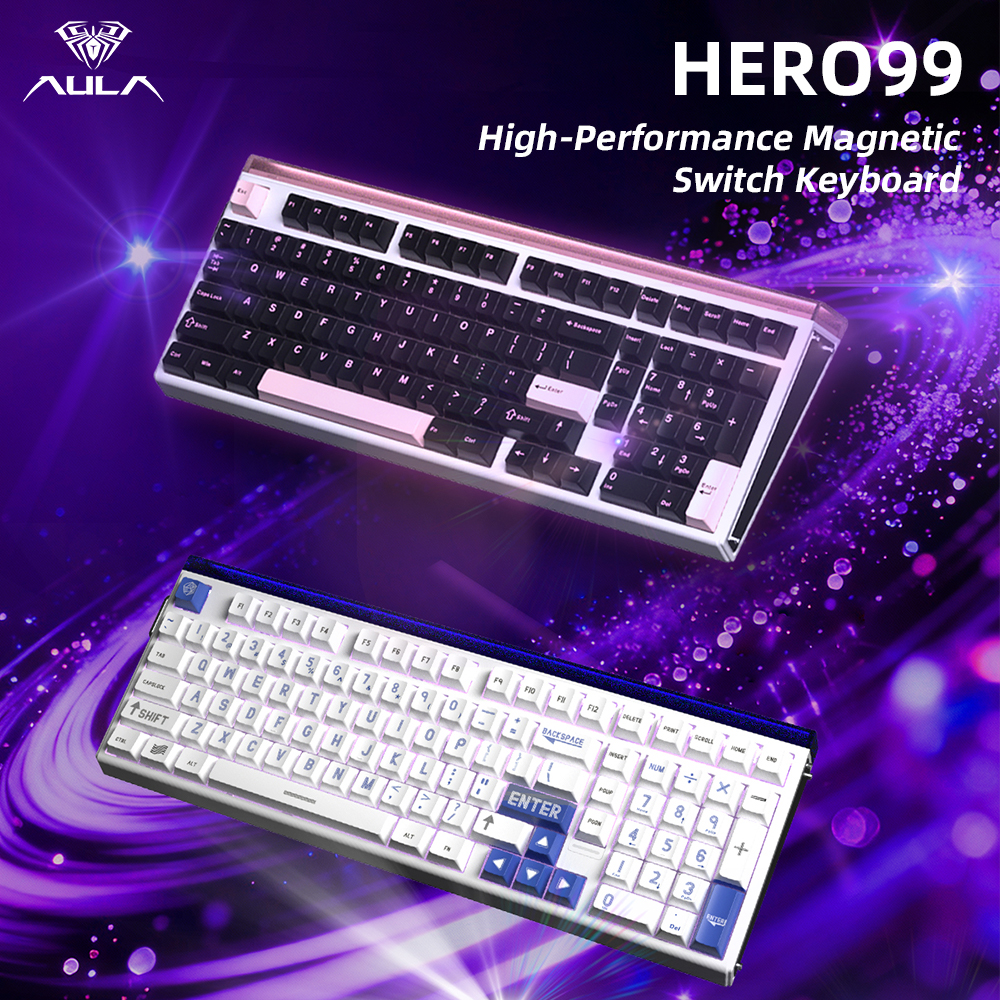 AULA HERO99 Magnetic Switch Wi - Gaming Keyboard Hall Effect ulasan dan harga