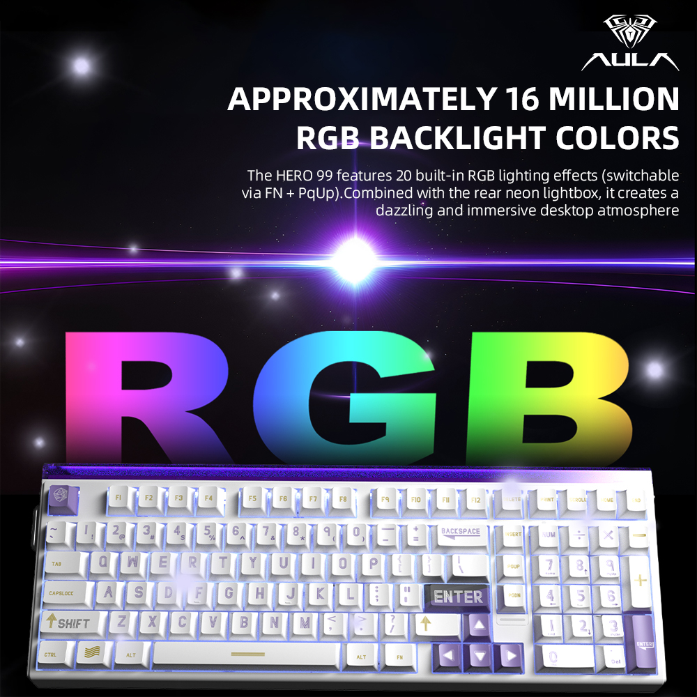 AULA HERO99 Magnetic Switch Wi - Gaming Keyboard Hall Effect ulasan dan harga