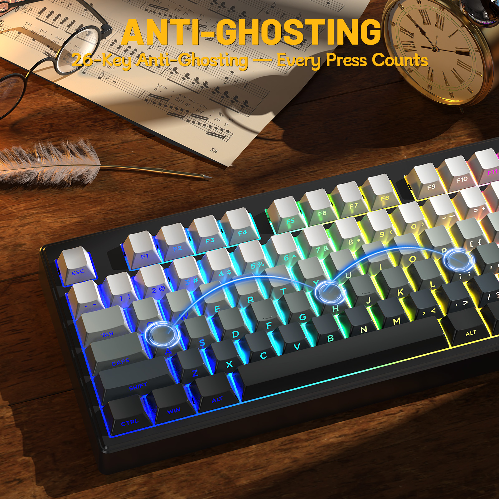 MAMBASNAKE x ZIYOULANG M87V2 8 - Gaming Keyboard That Is Quiet ulasan dan harga