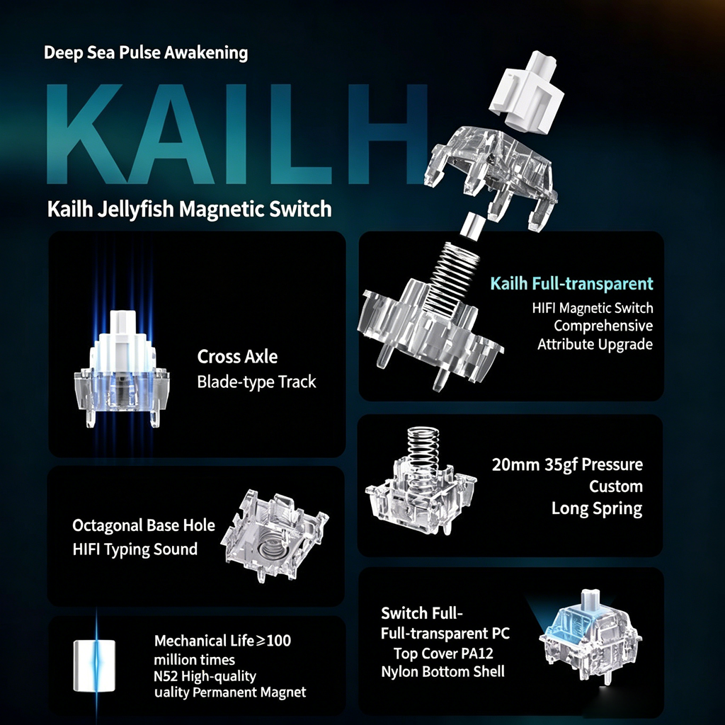 Kailh Jellyfish Magnetic Switc - Gaming Keyboard Types ulasan dan harga
