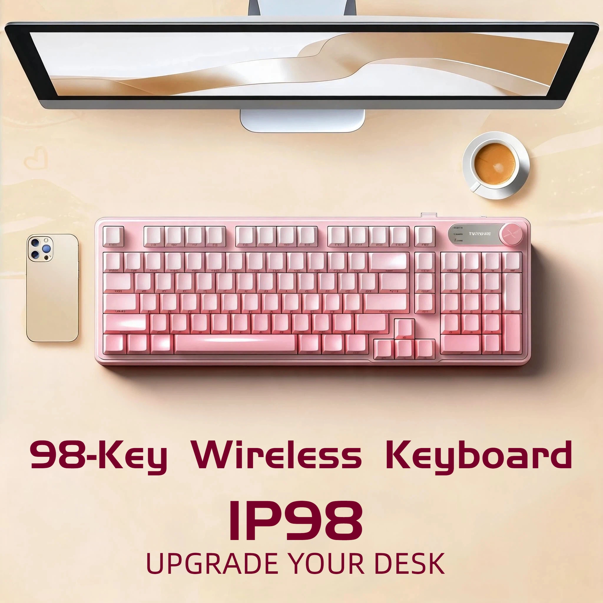 IP98 Tri‑Mode RGB Wireless Key - Gaming Keyboard Ip98 ulasan dan harga