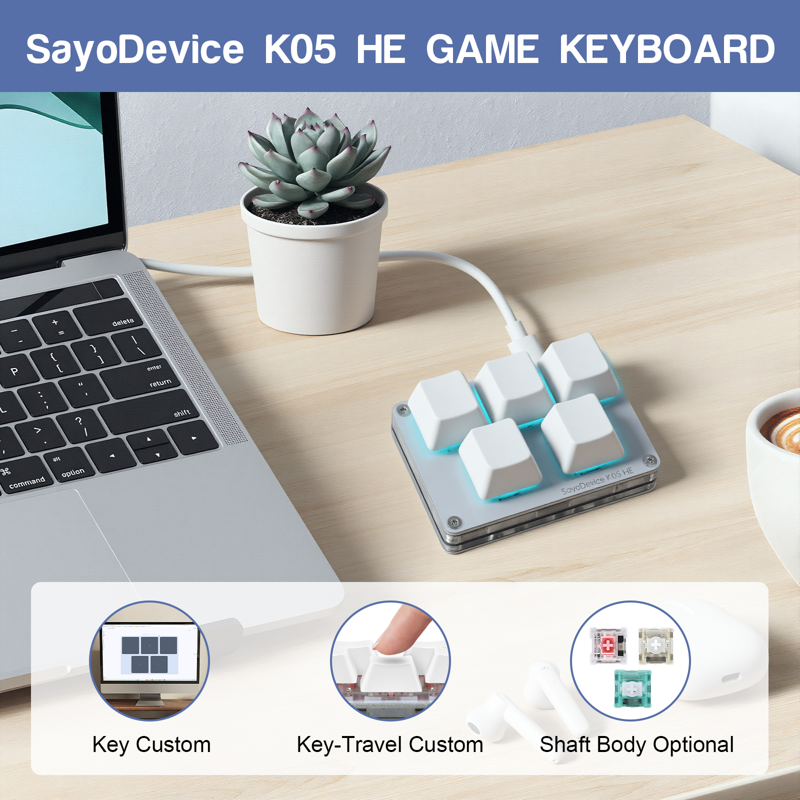 SayoDevice K05 HE Rapid Trigge - Gaming Keyboard Hall Effect ulasan dan harga