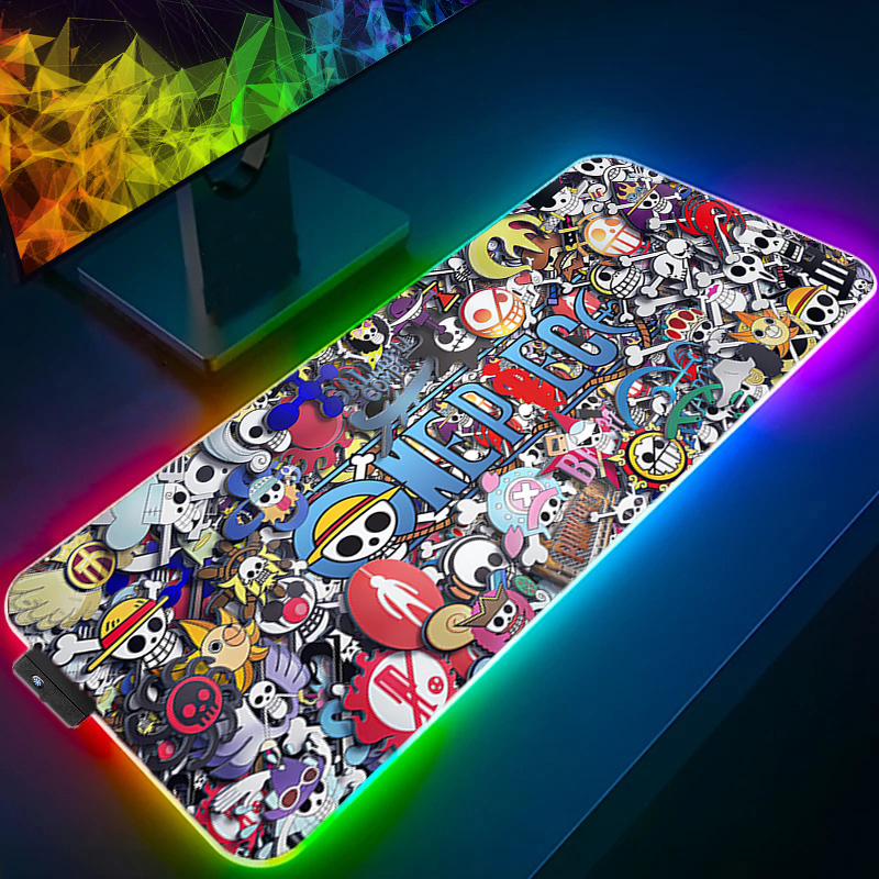 LED Mouse Pad One Piece Luffy  - Gaming Keyboard No Rgb ulasan dan harga